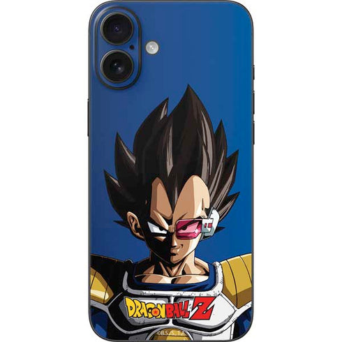 Dragon Ball Z Vegeta Portrait iPhone 16 Plus Skin